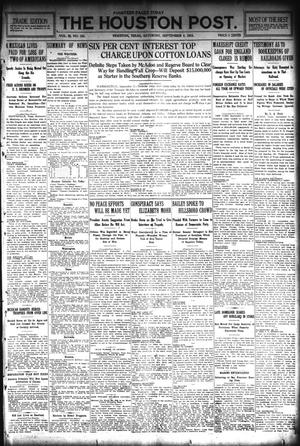 Primary view of object titled 'The Houston Post. (Houston, Tex.), Vol. 30, No. 154, Ed. 1 Saturday, September 4, 1915'.