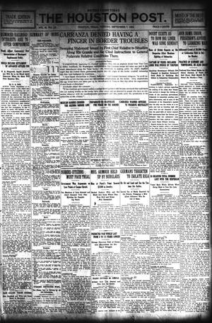 The Houston Post. (Houston, Tex.), Vol. 30, No. 157, Ed. 1 Tuesday, September 7, 1915
