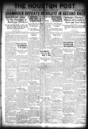The Houston Post. (Houston, Tex.), Vol. 36, No. 109, Ed. 1 Wednesday, July 21, 1920