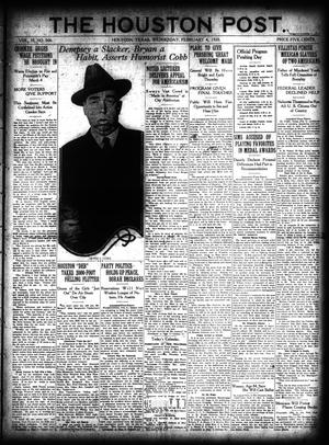 The Houston Post. (Houston, Tex.), Vol. 35, No. 306, Ed. 1 Wednesday, February 4, 1920
