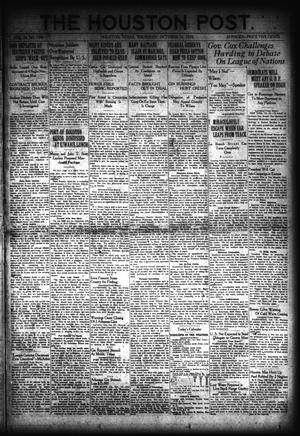 The Houston Post. (Houston, Tex.), Vol. 36, No. 194, Ed. 1 Thursday, October 14, 1920