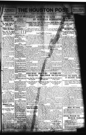 The Houston Post. (Houston, Tex.), Vol. 30, No. 221, Ed. 1 Wednesday, November 10, 1915