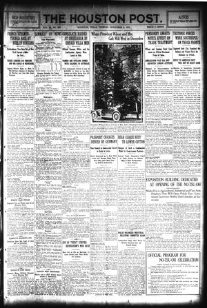 The Houston Post. (Houston, Tex.), Vol. 30, No. 220, Ed. 1 Tuesday, November 9, 1915