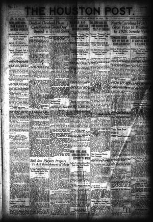 The Houston Post. (Houston, Tex.), Vol. 36, No. 137, Ed. 1 Wednesday, August 18, 1920