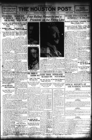 The Houston Post. (Houston, Tex.), Vol. 29, No. 243, Ed. 1 Wednesday, December 2, 1914