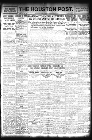Primary view of object titled 'The Houston Post. (Houston, Tex.), Vol. 30, No. 248, Ed. 1 Tuesday, December 7, 1915'.