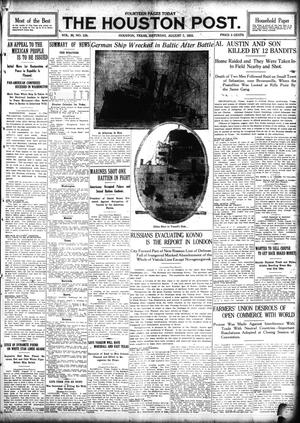 The Houston Post. (Houston, Tex.), Vol. 30, No. 126, Ed. 1 Saturday, August 7, 1915
