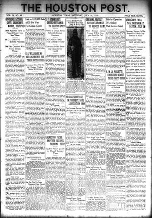 The Houston Post. (Houston, Tex.), Vol. 36, No. 98, Ed. 1 Saturday, July 10, 1920