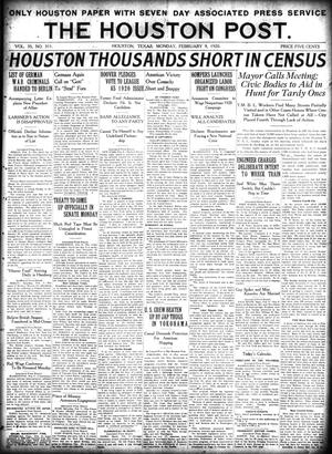 The Houston Post. (Houston, Tex.), Vol. 35, No. 311, Ed. 1 Monday, February 9, 1920