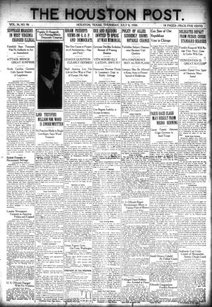 The Houston Post. (Houston, Tex.), Vol. 36, No. 96, Ed. 1 Thursday, July 8, 1920