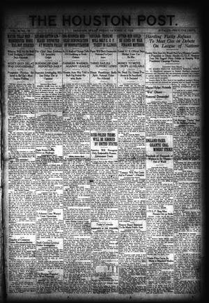 The Houston Post. (Houston, Tex.), Vol. 36, No. 195, Ed. 1 Friday, October 15, 1920