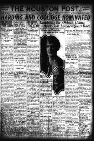 The Houston Post. (Houston, Tex.), Vol. 36, No. 71, Ed. 1 Sunday, June 13, 1920