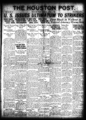 The Houston Post. (Houston, Tex.), Vol. 36, No. 10, Ed. 1 Tuesday, April 13, 1920