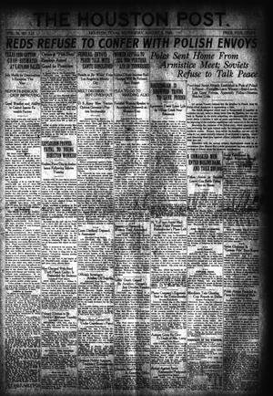 The Houston Post. (Houston, Tex.), Vol. 36, No. 123, Ed. 1 Wednesday, August 4, 1920
