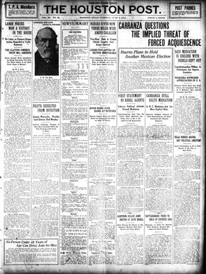 The Houston Post. (Houston, Tex.), Vol. 29, No. 59, Ed. 1 Tuesday, June 2, 1914