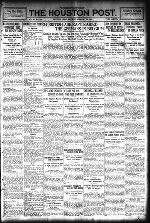 The Houston Post. (Houston, Tex.), Vol. 29, No. 316, Ed. 1 Saturday, February 13, 1915