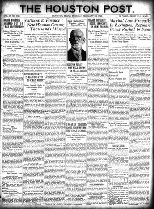 The Houston Post. (Houston, Tex.), Vol. 35, No. 312, Ed. 1 Tuesday, February 10, 1920