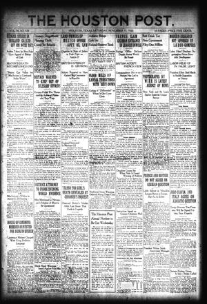 The Houston Post. (Houston, Tex.), Vol. 36, No. 124, Ed. 1 Saturday, November 13, 1920