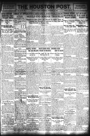 Primary view of object titled 'The Houston Post. (Houston, Tex.), Vol. 30, No. 235, Ed. 1 Wednesday, November 24, 1915'.