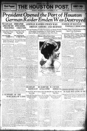 The Houston Post. (Houston, Tex.), Vol. 29, No. 222, Ed. 1 Wednesday, November 11, 1914
