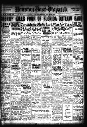 Houston Post-Dispatch (Houston, Tex.), Vol. 40, No. 212, Ed. 1 Sunday, November 2, 1924