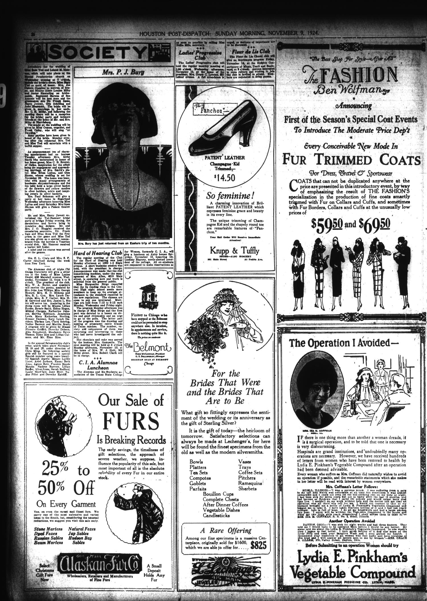 Houston Post-Dispatch (Houston, Tex.), Vol. 40, No. 219, Ed. 1 Sunday, November 9, 1924
                                                
                                                    [Sequence #]: 26 of 75
                                                