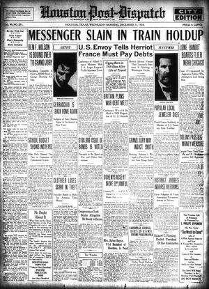Houston Post-Dispatch (Houston, Tex.), Vol. 40, No. 271, Ed. 1 Wednesday, December 31, 1924