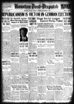 Houston Post-Dispatch (Houston, Tex.), Vol. 40, No. 248, Ed. 1 Monday, December 8, 1924
