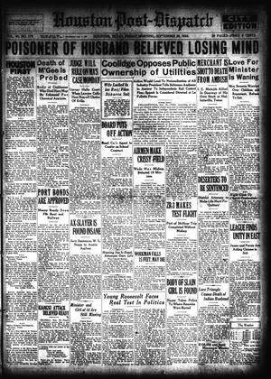 Houston Post-Dispatch (Houston, Tex.), Vol. 40, No. 175, Ed. 1 Friday, September 26, 1924