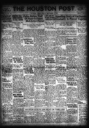 Primary view of object titled 'The Houston Post. (Houston, Tex.), Vol. 39, No. 156, Ed. 1 Friday, September 7, 1923'.