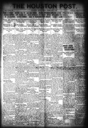 The Houston Post. (Houston, Tex.), Vol. 36, No. 307, Ed. 1 Friday, February 4, 1921
