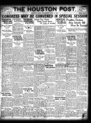The Houston Post. (Houston, Tex.), Vol. 38, No. 71, Ed. 1 Wednesday, June 14, 1922