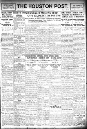 Primary view of object titled 'The Houston Post. (Houston, Tex.), Vol. 30, No. 283, Ed. 1 Tuesday, January 11, 1916'.