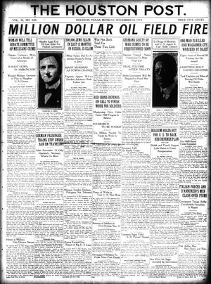 The Houston Post. (Houston, Tex.), Vol. 35, No. 220, Ed. 1 Monday, November 10, 1919