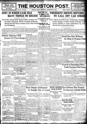 The Houston Post. (Houston, Tex.), Vol. 31, No. 162, Ed. 1 Wednesday, September 13, 1916