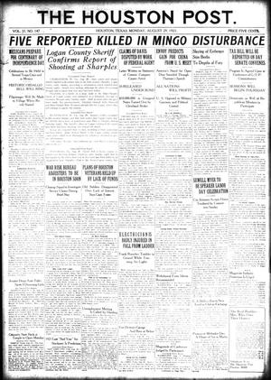 The Houston Post. (Houston, Tex.), Vol. 37, No. 147, Ed. 1 Monday, August 29, 1921