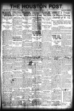 Primary view of object titled 'The Houston Post. (Houston, Tex.), Vol. 37, No. 152, Ed. 1 Saturday, September 3, 1921'.