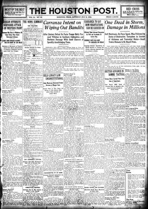 Primary view of object titled 'The Houston Post. (Houston, Tex.), Vol. 31, No. 95, Ed. 1 Saturday, July 8, 1916'.