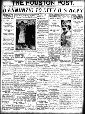 The Houston Post. (Houston, Tex.), Vol. 35, No. 227, Ed. 1 Monday, November 17, 1919