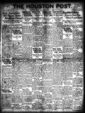 Primary view of object titled 'The Houston Post. (Houston, Tex.), Vol. 38, No. 60, Ed. 1 Saturday, June 3, 1922'.