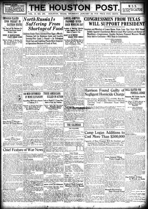 The Houston Post. (Houston, Tex.), Vol. 33, No. 295, Ed. 1 Thursday, January 24, 1918