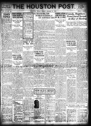 The Houston Post. (Houston, Tex.), Vol. 39, No. 128, Ed. 1 Friday, August 10, 1923