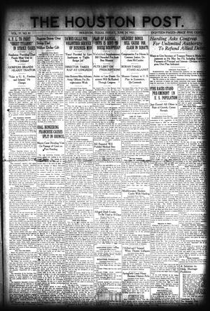 Primary view of object titled 'The Houston Post. (Houston, Tex.), Vol. 37, No. 81, Ed. 1 Friday, June 24, 1921'.