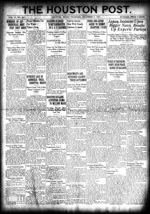 Primary view of object titled 'The Houston Post. (Houston, Tex.), Vol. 37, No. 241, Ed. 1 Thursday, December 1, 1921'.