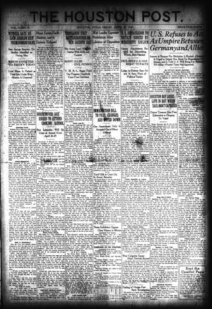 The Houston Post. (Houston, Tex.), Vol. 37, No. 18, Ed. 1 Friday, April 22, 1921
