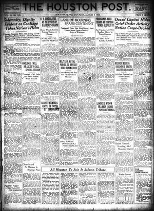 The Houston Post. (Houston, Tex.), Vol. 39, No. 122, Ed. 1 Saturday, August 4, 1923