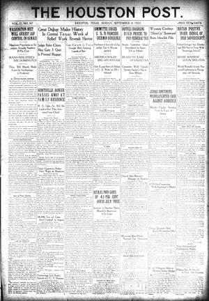 Primary view of object titled 'The Houston Post. (Houston, Tex.), Vol. 37, No. 167, Ed. 1 Sunday, September 18, 1921'.