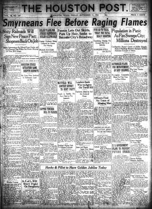 The Houston Post. (Houston, Tex.), Vol. 38, No. 164, Ed. 1 Friday, September 15, 1922