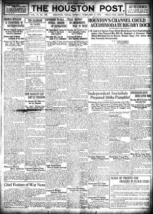 The Houston Post. (Houston, Tex.), Vol. 33, No. 305, Ed. 1 Sunday, February 3, 1918