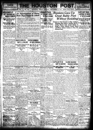 The Houston Post. (Houston, Tex.), Vol. 33, No. 153, Ed. 1 Tuesday, September 4, 1917